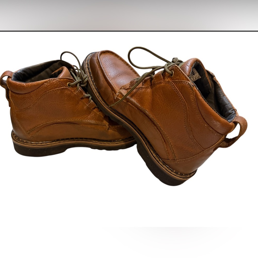Justin Men’s Brown Pebble Grain Leather Moc Lace Up Ankle
style 988 size 12 M - Picture 9 of 16